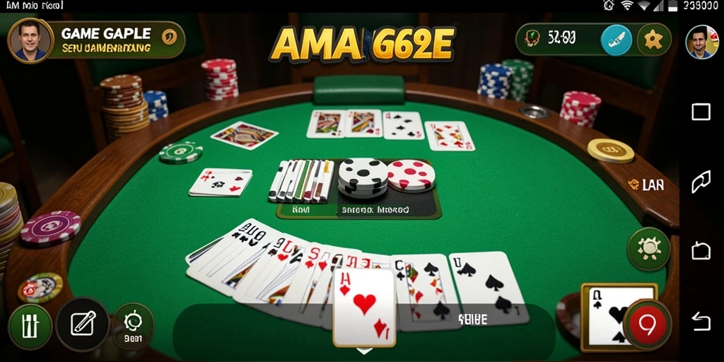 Screenshot gameplay Gaple yang seru dan interaktif.