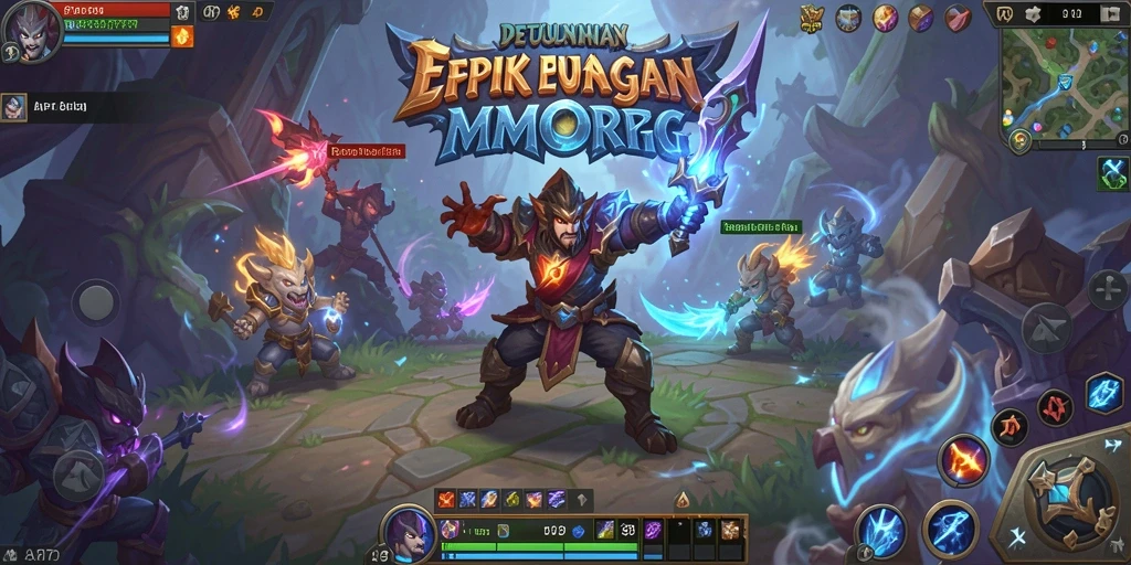 Tampilan gameplay seru dalam dunia MMORPG API77.