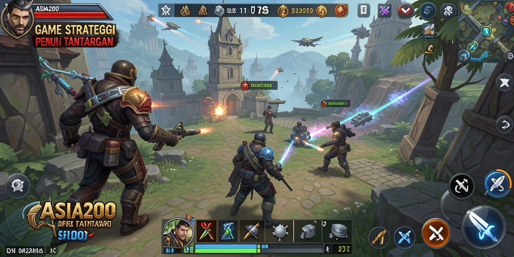 Tampilan gameplay menakjubkan dari ASIA200 yang memberikan pengalaman strategi mendalam.
