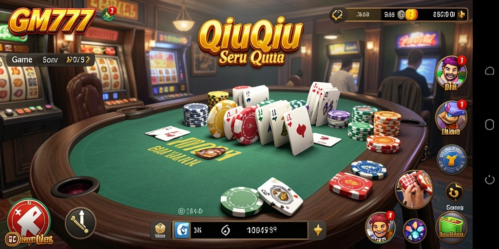 Tampilan gameplay seru dari GM777 dalam QiuQiu.