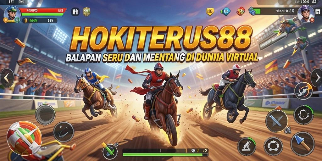 Gameplay HOKITERUS88 yang mendebarkan dan penuh aksi balapan.