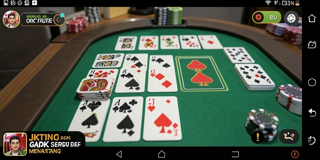 Screenshot gameplay JKTOK menampilkan suasana permainan Gaple yang menarik.