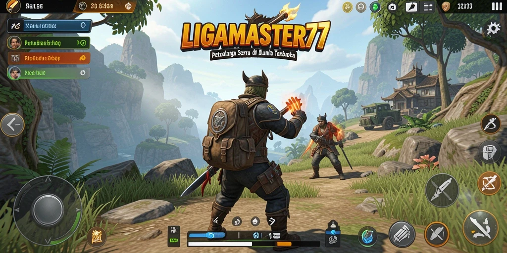 Tampilan gameplay menakjubkan dalam dunia Open World LIGAMASTER77.