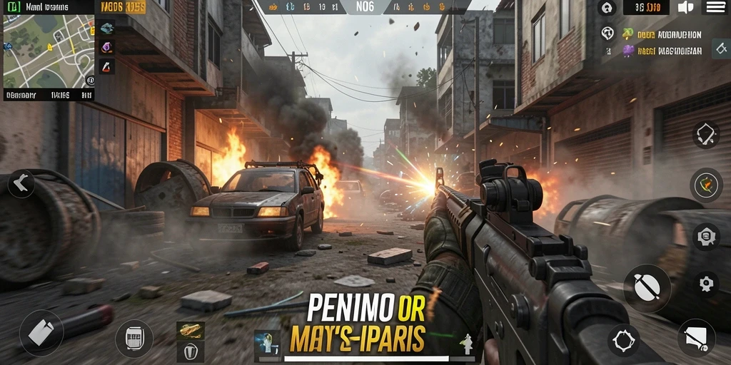 Gameplay N06 yang intens dengan aksi pertempuran yang mendebarkan.