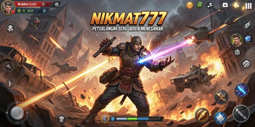 Tampilan menegangkan dari gameplay NIKMAT777 yang penuh aksi.