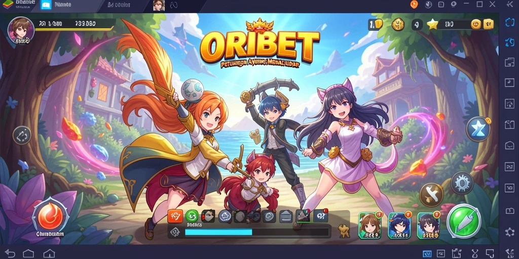 Tampilan gameplay ORIBET yang menakjubkan dan penuh aksi Anime.