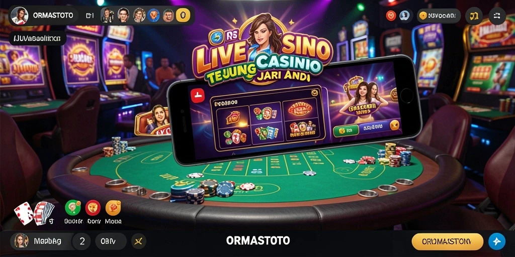 Tampilan gameplay menarik dari ORMASTOTO dalam sesi Live Casino.