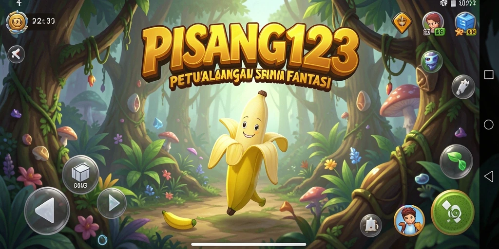 Screenshot dari PISANG123 menampilkan aksi pertempuran intens di dunia fantasi.