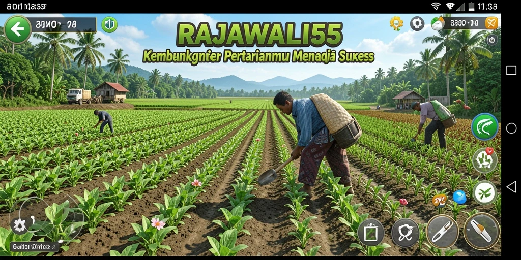 Screenshot menampilkan aktivitas seru dalam game Farming RAJAWALI55.