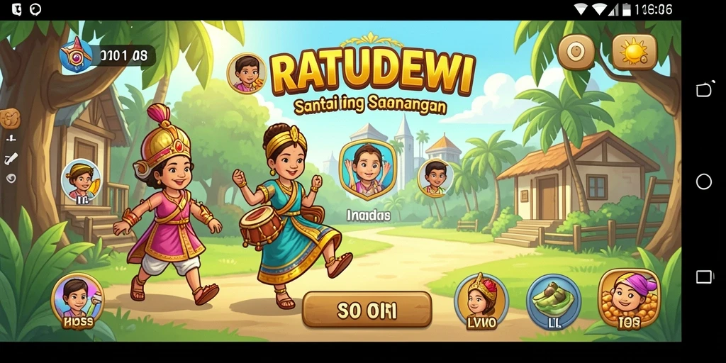 Gambaran menarik dari gameplay <strong>RATUDEWI</strong> yang menghibur dan santai.