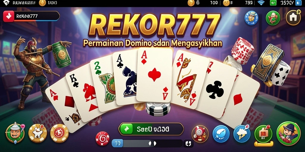 Tampilan gameplay seru dalam permainan Domino REKOR777.
