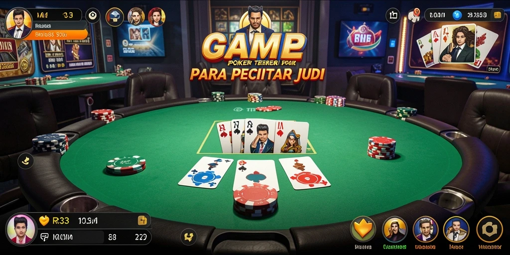 Screenshot RR33 menampilkan gameplay Poker yang menegangkan.