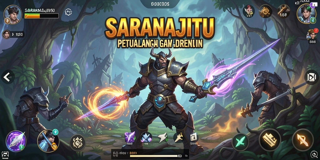 Screenshot utama SARANAJITU menampilkan aksi mendebarkan saat menjelajahi dunia petualangan.