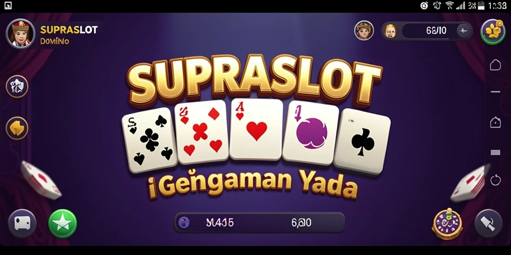 Tampilan gameplay seru SUPRASLOT dengan domino penuh warna.