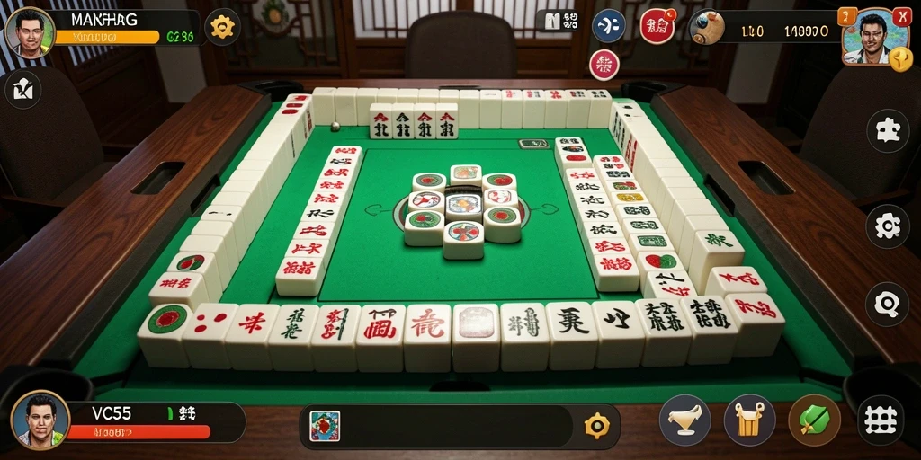 Gameplay Mahjong VC55 yang menantang dan seru.